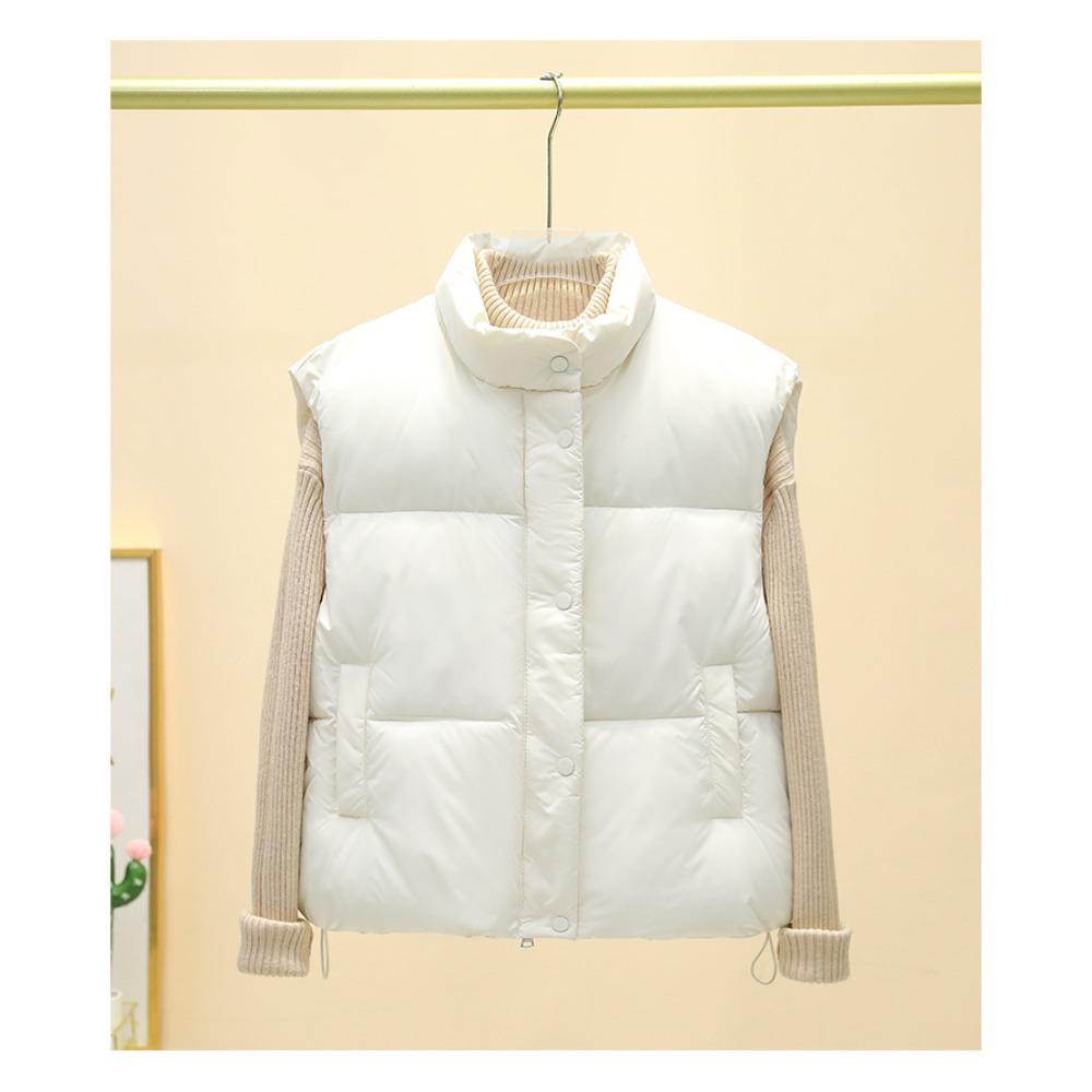 Autumn and winter new Korean version short stand-up collar vest foreign loose versatile vest cotton jacket
