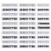 3D ABS 230TSI 280TSI 300TSI 330STI 380TSI 4MOTION Logo Badge Sticker Car Rear Trunk Emblem Decal