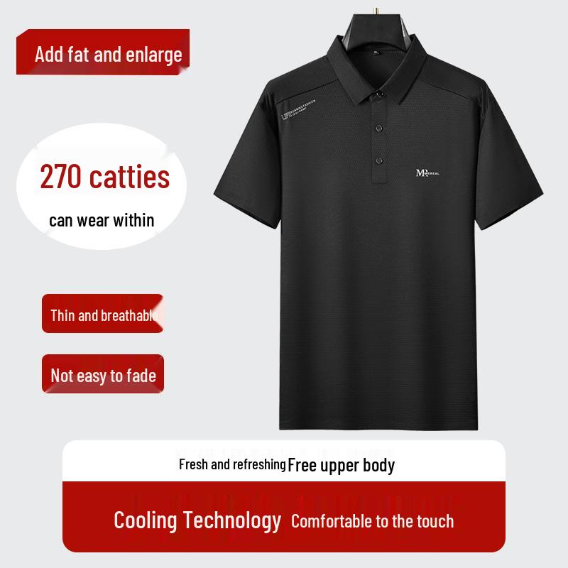 

Men s Plus Size Breathable Ice-Feel Polo Shirt 7XL