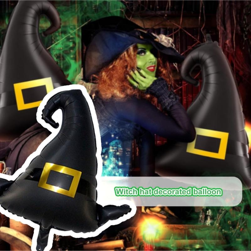 Pack of 12 Wicked Themed Party Balloons Feature Black Witch Hat and Pink Princess Crowns for Stylish Celebration