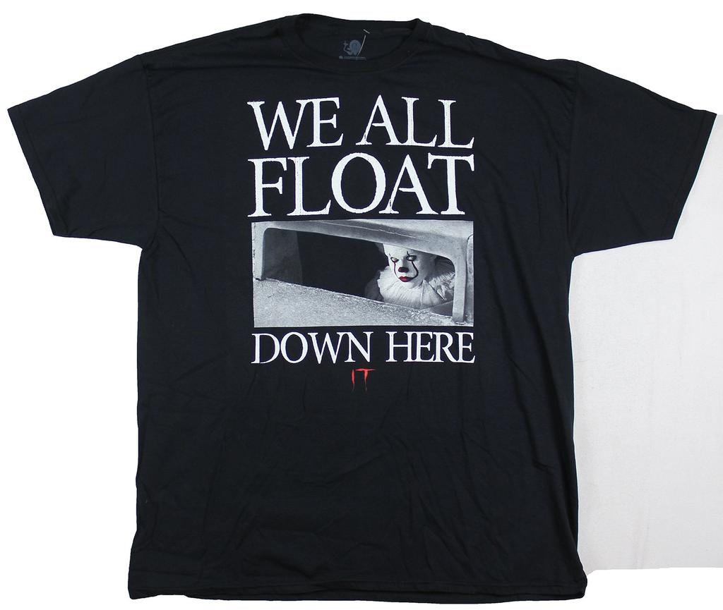 IT T-Shirt Nuova per Adulti di Stephen King - Tutti Galleggiamo Qui Sotto Sorriso Fognario