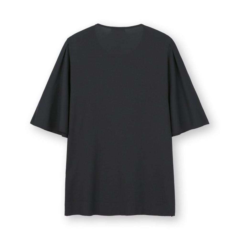 FURINA Viscose Puff Sleeve ShorT Sleeve KniT T shirT