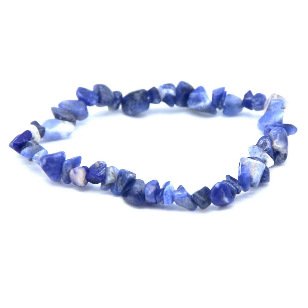 Браслет с кусочками драгоценных камней, эластичный браслет из бисера ...