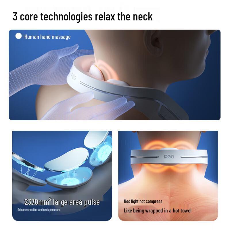 PGG P5 Smart 3-Head Neck Massager with Heat
