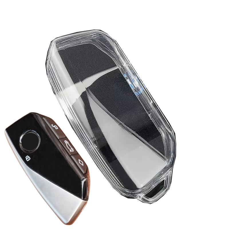 Transparent Soft Tpu Car Key Case Cover For Bmw Energy Ix Xm X1 I7 X7 7 Series Smart Remote Key Protect Shell Accessories