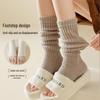 Y2K Women's Fur Knitted Leg Warmers - Thick Winter Wool Socks for Snow Boots