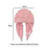 Fashion Ruffle Trim Women's Hijab Breathable Pleated Scarf Cap Head Scarf