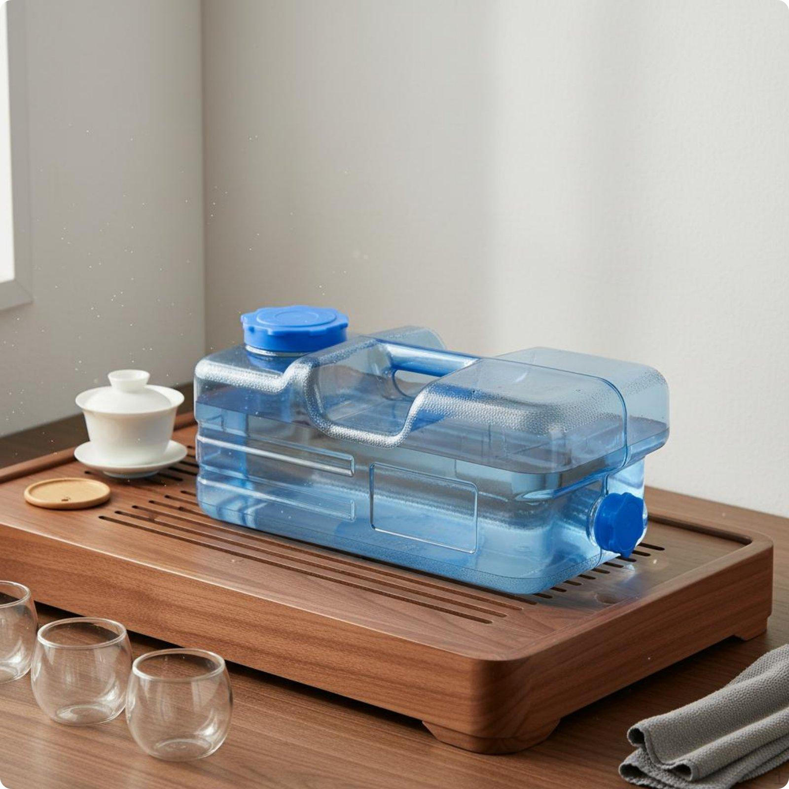 Tea Countertop Water Bottle Food Grade PC Material Rectangular Tank Large Capacity Household 15L