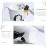 400 ml Fassungsvermögen 3D-Tier-Kaffeetasse 3D-Tierform-Griff Hitzebeständig Handbemalte Tiere Tasse Bequemer Griff Verbrühschutz