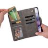 Suitable for Samsung S23 Mobile Phone Case Rivet Buckle Card Wallet Leather Case S22 Fantasy Nine Card Zipper Anti Fall Protection Cover