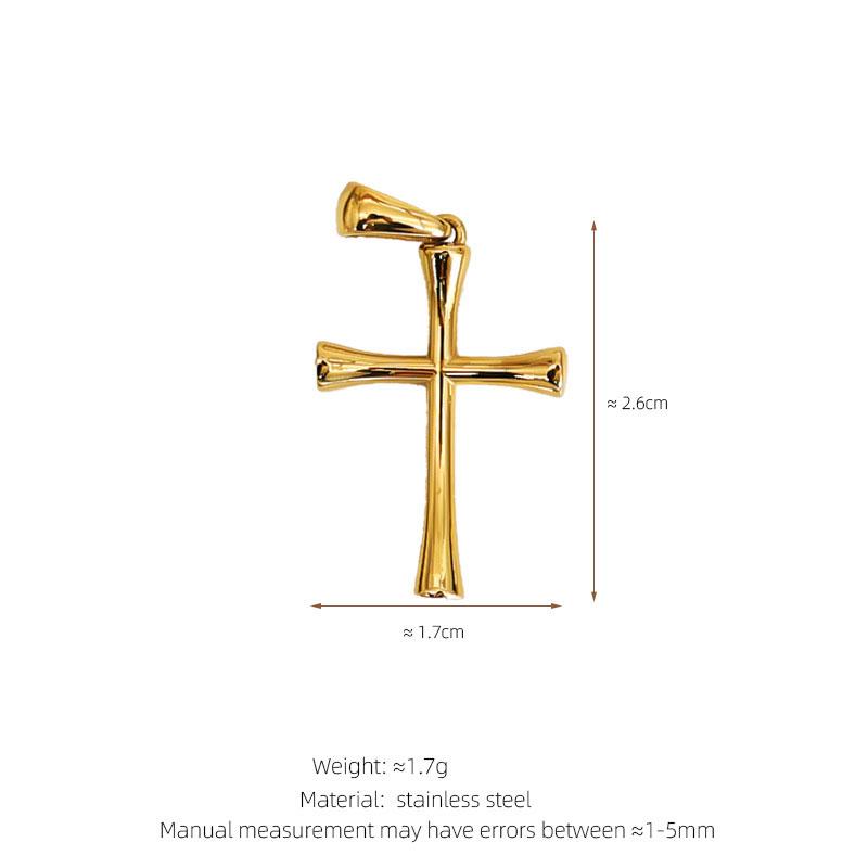 Non Tarnish 14k 18k Gold Plated 316L Stainless Steel Pendant Christian Cross Charms for Necklace Bracelet Jewelry Making