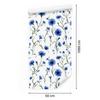Wallpaper Flowers and Leaves White, Light Gray and Blue 50x1000
