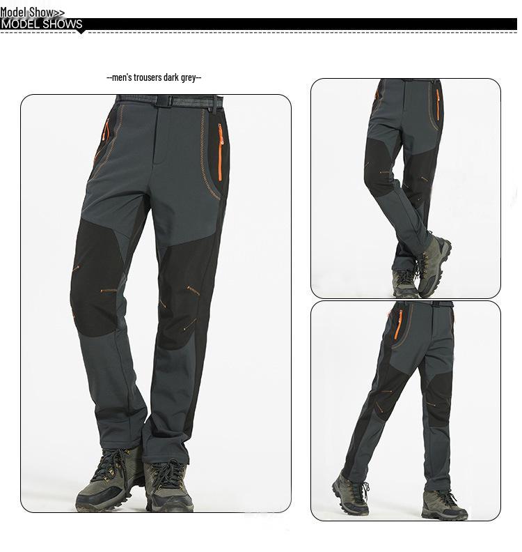 New Unisex Autumn/Winter Windproof Fleece Softshell Pants - Warm, Thickened Outdoor Mountain Gear
