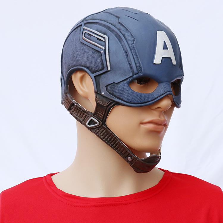 Halloween Latex Mask Captain America a Film Cos Costume Party Headgear Props