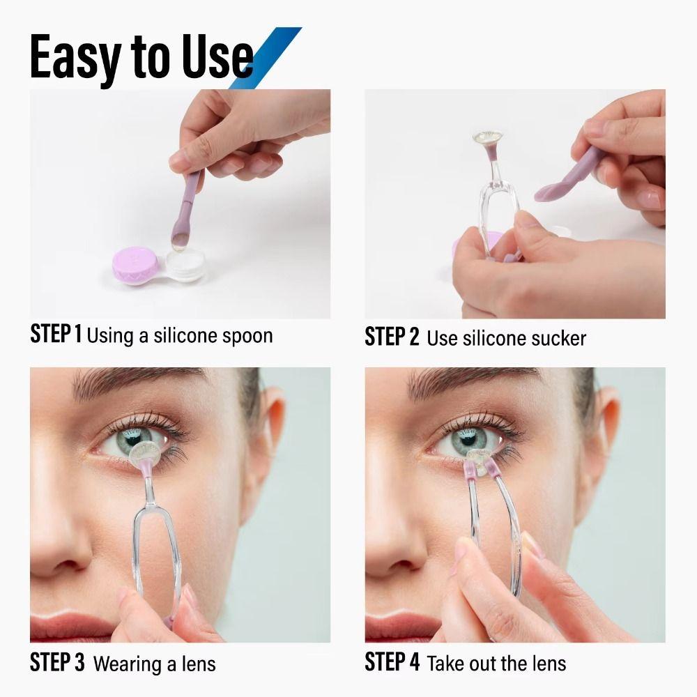 Plastic Soft Tip Contact Lens Remove Tweezers Soft Tip Tweezer Contact Lens Remover  Daily Eye Care