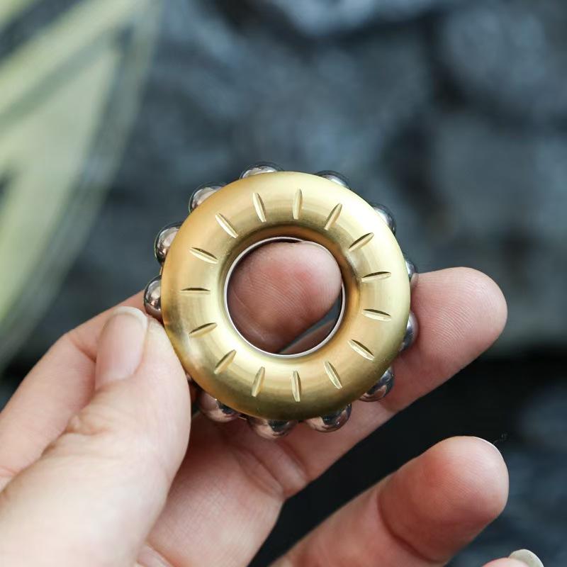 Stainless Steel Mechanical Fidget Ratchet Ring EDC Toy Haptic Fingertip Metal Stress Spinner Fidget Toys Adult Gifts