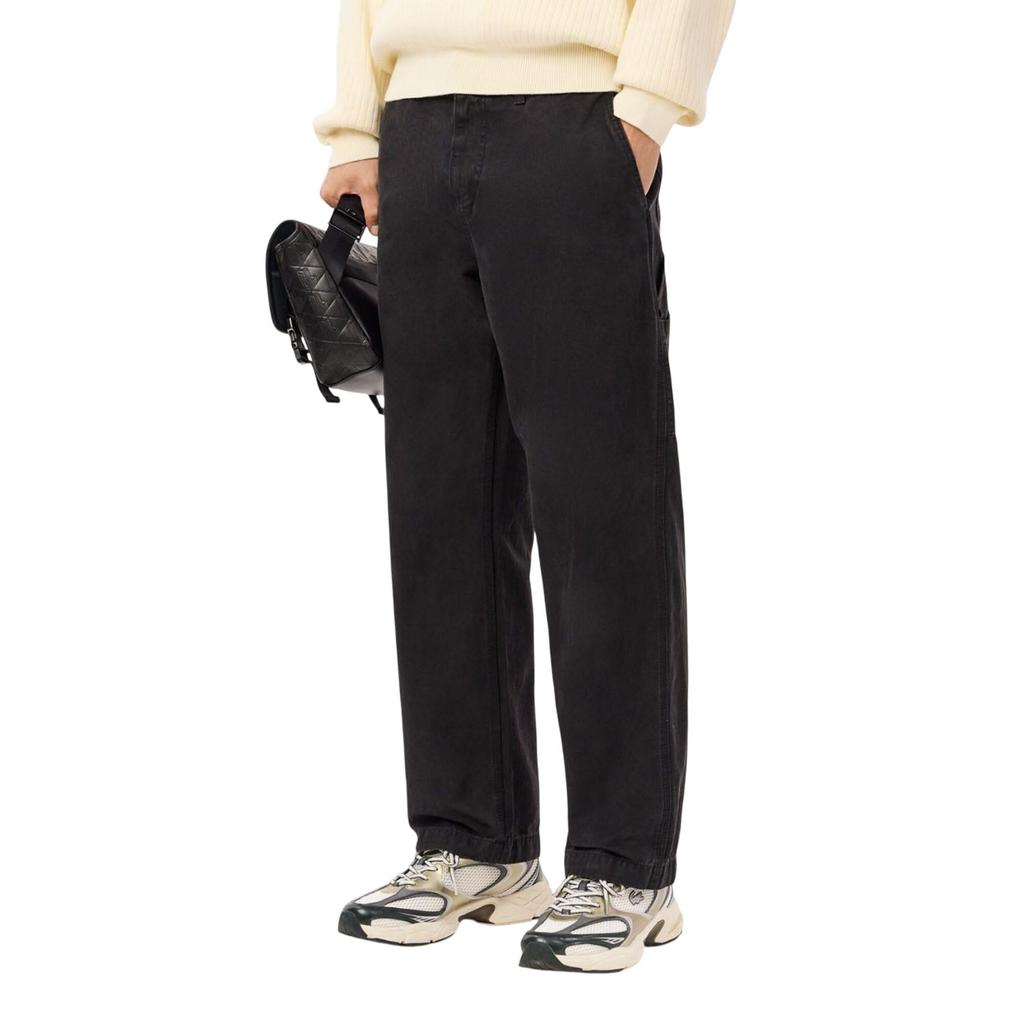 Lacoste Mens Cotton Canvas Carpenter Straight Trousers