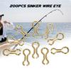 200PCS Brass Sinker Wire Eye for DO-IT Molds 15/17.5/21.5 Cm Fishing Accessary Outdoor Fishing Tackle Tools