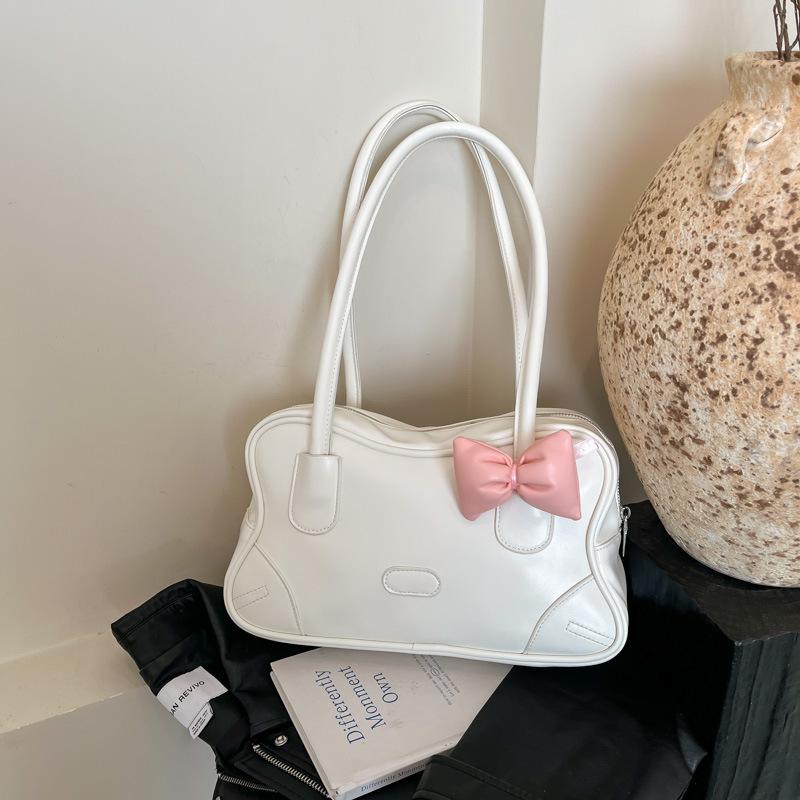 2025 Summer New Shoulder Bag Cute Girl Large Capacity Bow Tote Bag Fashion Commuter Big Bag Woman