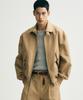 Noirer Heavy Chino Oversized Zip-Up Blouson (Beige)
