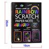 Kids Toys To Draw Large Scraping Painting Book 26x19cm Magic Rainbow Color Scratch Papers Chilren Drawing Pad Painting Toy