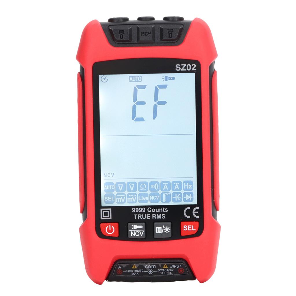 Digital Multimeter Intelligent Anti Burning Automatic LCD Backlit Display NCV Volt Amp Meter with Diode Capacitor