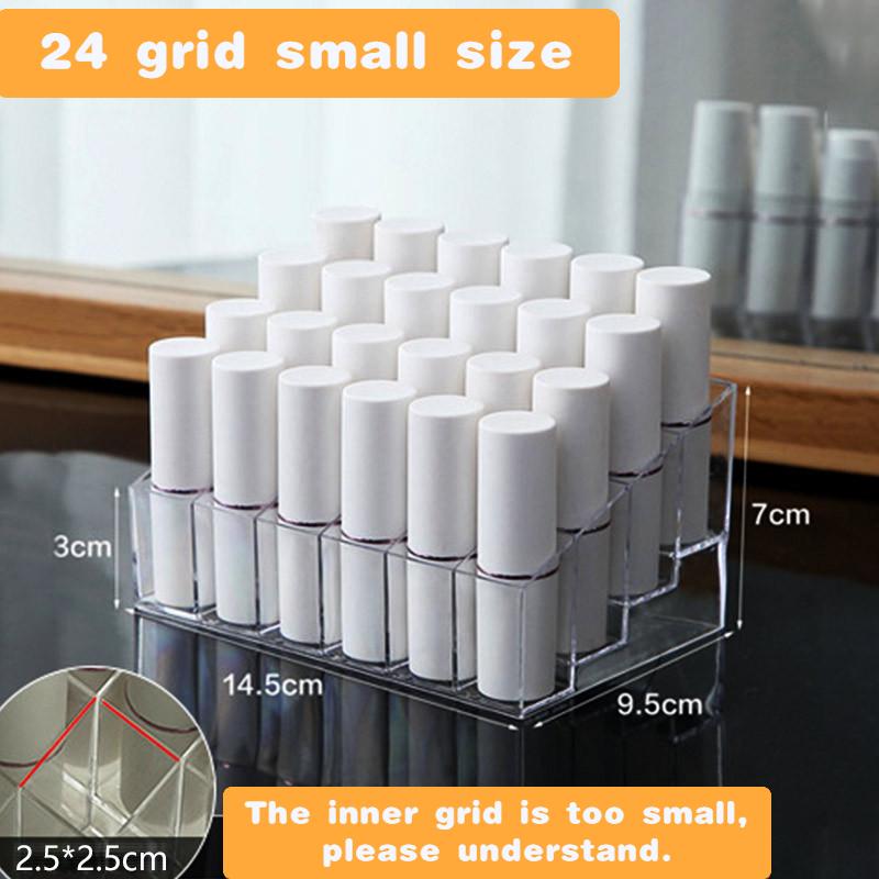 24/9 Grid Lipstick Box Acrylic Makeup Organizer Storage Box Lipstick Nail Polish Display Stand Holder Cosmetic Organizer Box