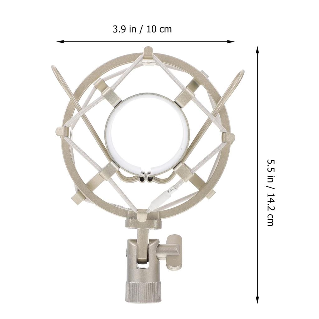 Toyvian Shock Mount Microphone Mic Holder Microphone Holder Metal Microphone Adjustable Removable PC Live Recording 1pc White Anti-Vibration