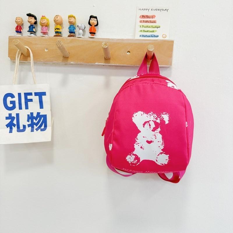Adorable Cartoon Bear Kids Backpack Cute And Fun Design Breathable Nylon Material For School