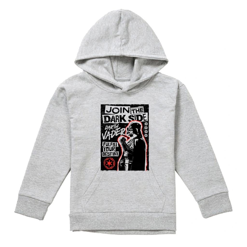 Star Wars Childrens/Kids Join The Dark Side Poster Heather Hoodie
