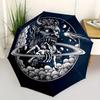1pc Fantasy Monster "Astronomy" Automatic Umbrella High Quality Canopy, Portable Folding Umbrella With, Ideal Gift for - Travel, Everyday, Formal Even