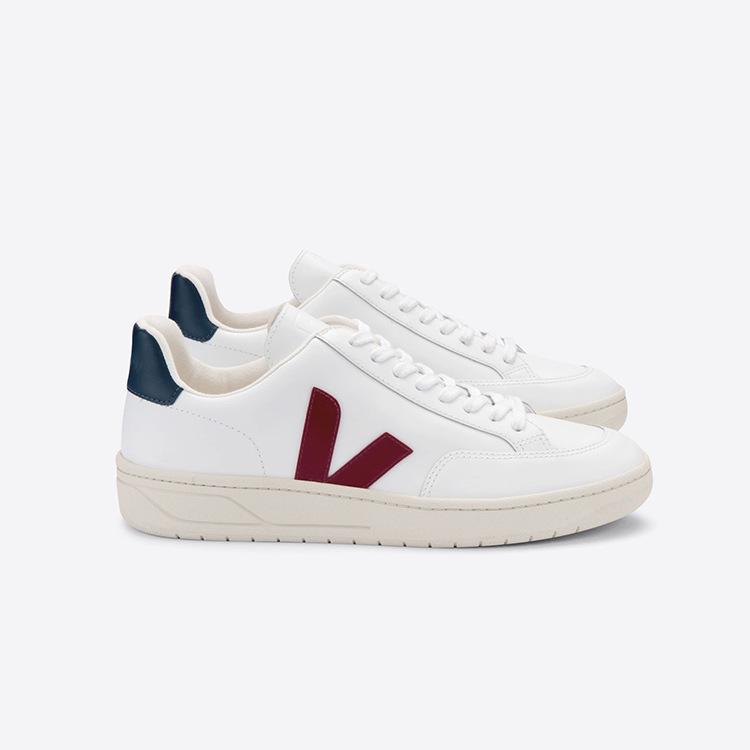 

Кроссовки VEJA V12 из белой кожи: Женские и мужские повседневные кеды на толстой подошве, цветные блоки 39 Women s