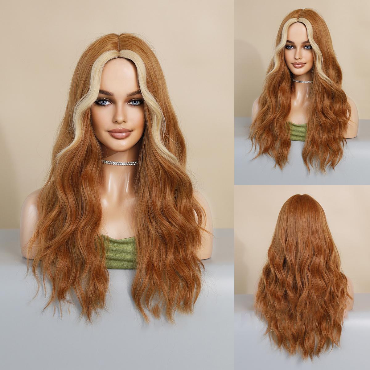 

Женские волосы 60 см, искусственные волосы, длинные вьющиеся волосы, длинные волосы, розовые волосы, сетка для волос, полный головной убор, натуральный и реалистичный парик 60cm 23.62INCH портленд оранжевый