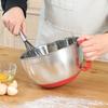 Stainless Steel Mixing Bowl Scaled Salad Basin Multifunctional Kneading Dough Bowl  Cream