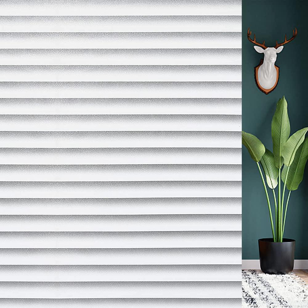 Frosted Window Privacy Film 3D Decorative Glass Vinyl Film Stained Glass Decals Static Cling Window Sticker Non-Adhesive Films