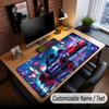 Neon Abstract Theme Custom Mouse Pad Personalized With Name Text Customized Desk Mat For Office Home Decor