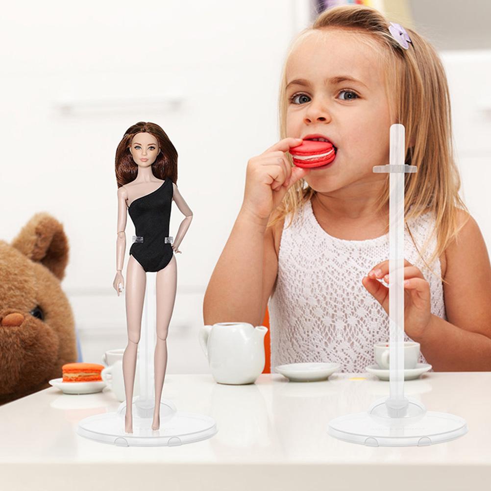 5Pcs Doll Holding Stands Transparent Supports Display Racks For 1/6 S Dolls Furniture Prop Up Mannequin Model Holder Set