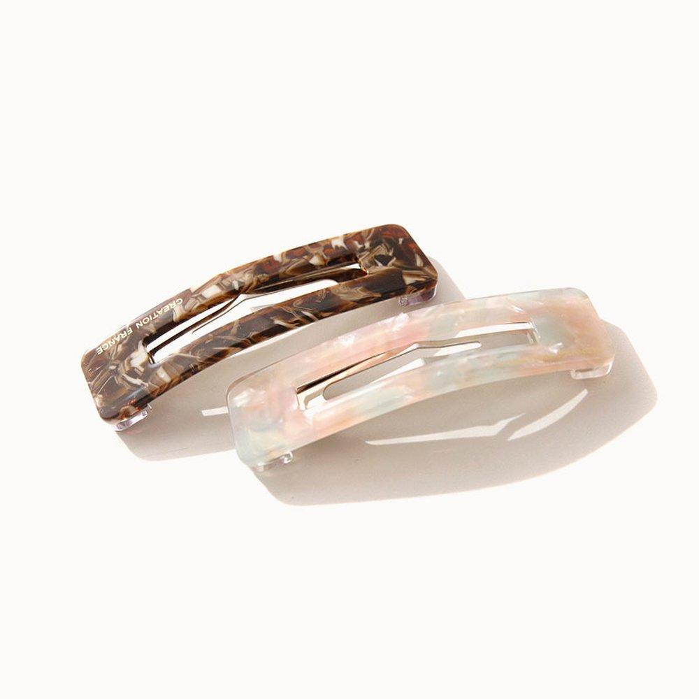 Jlauren H0610 French Celluloid Rectangular Hair Clip