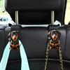 Car Storage Accessories Seat Hook, Cartoon Cat/Dog Pattern Decor, Durable Load Bearing Acrylic Cute Pet Organizer Headrest Hanger, Universal