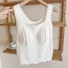 French lace autumn and winter sling vest with no bra inside, one-piece warm and thin bottoming top