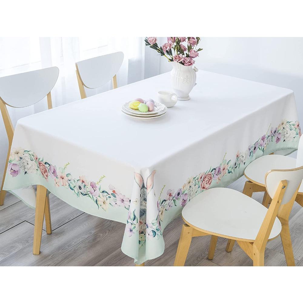 Small Fresh Square Rectangular Tablecloth Suitable for Kitchen Table Decoration Simple Style Plant Tablecloth Decoration