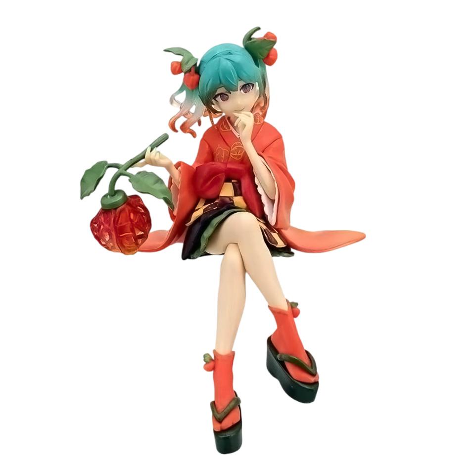 Hot Anime Hatsune Miku Lantern Fruit Cherry Figure  Model Toy Birthday Christmas Toy Gift Collectible Pvc Model