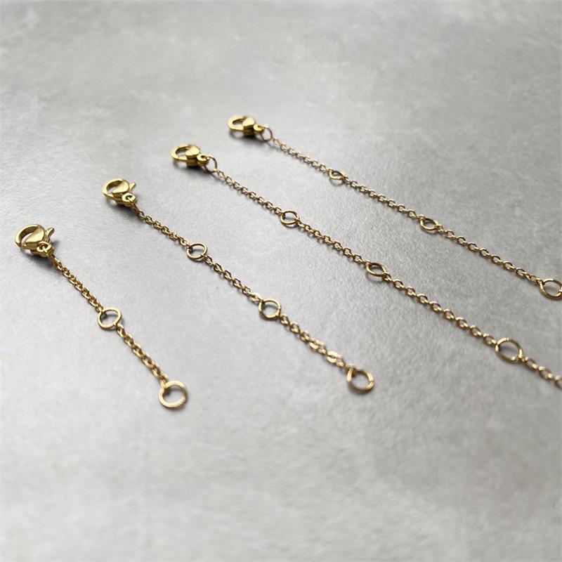 eManco Gold-Plated Stainless Steel Extension Chains for DIY Jewelry