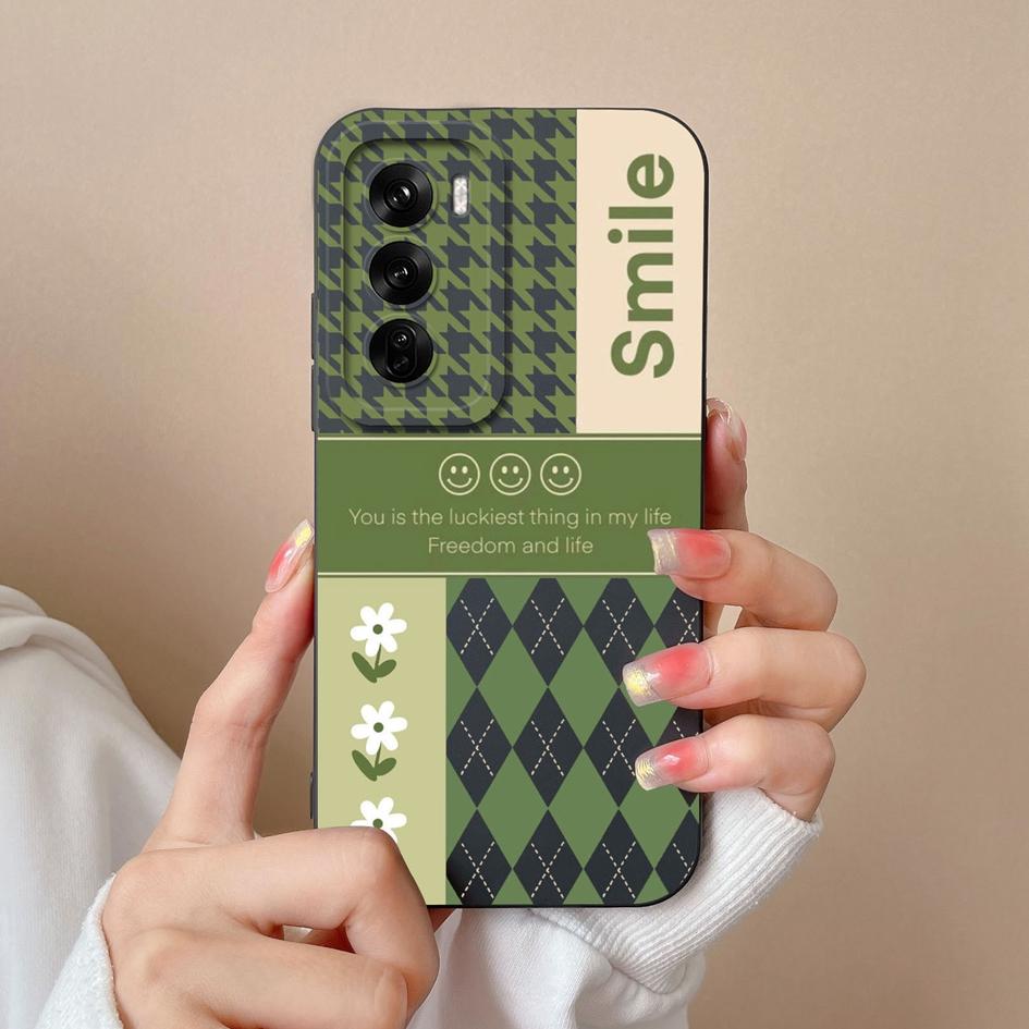 Fashion Check Pattern Phone Cover For Oppo Realme C61 C63 Narzo N63 Reno12 F Pro Reno 12 Cases High Quality Silicone Shockproof Housing For OPPO Shell