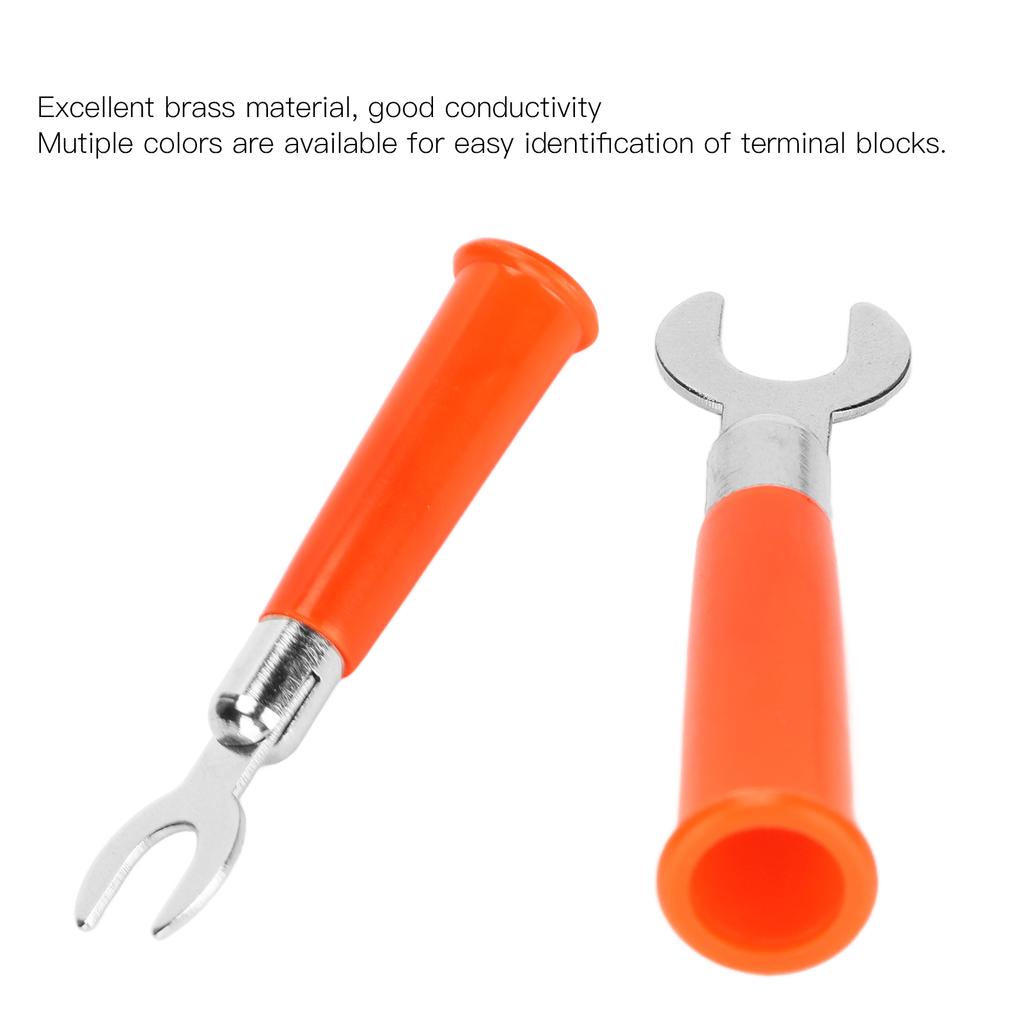 20Pcs 6mm UCelsiusY Type Electrical Crimp Terminals Insulated Fork Spade Wire Connectors for Industrial Electronic Equipment