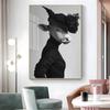 1pc Eclectic Fashionista Animal Portrait Poster Sticker Print Waterproof Wall Art For Living Room Bedroom Home Decor