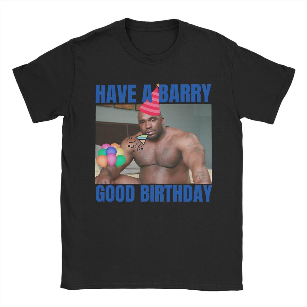 Unisex Unisexs Tshirt Barry Wood Vintage Pure Cotton Tees Short Sleeve Bobblehead Naked Black Guy Meme T Shirts Clothing Plus Size