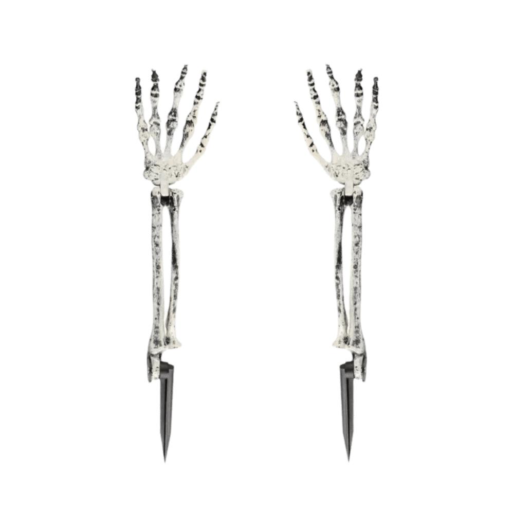 Plastic Skull Hand Decorations Life-Size Ghost Hand Yard Stakes Theme Party