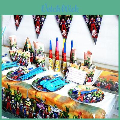 Dragon Ball Z Theme Party Decor Supplies Tableware For Vibrant Birthday Celebrations
