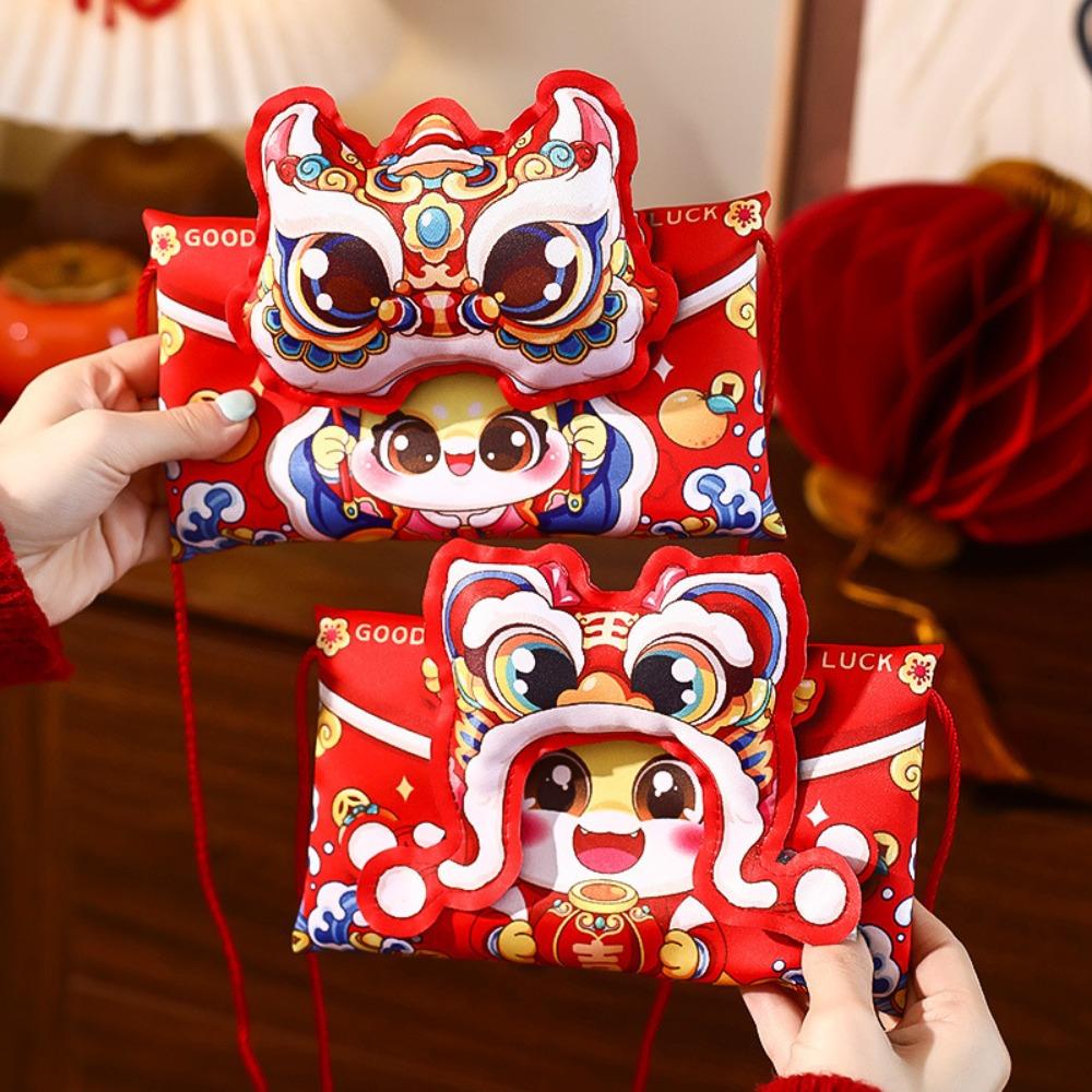 Chinese Year 2025 Red Envelope Shoulder Pouch Snake Year Mascot Celebration Party